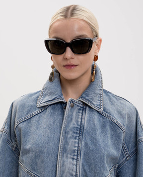 Saint Laurent Brown sunglasses with logo print 862819Y9956