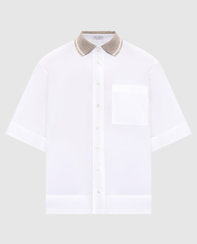 Brunello Cucinelli White shirt with lurex M0091RG706