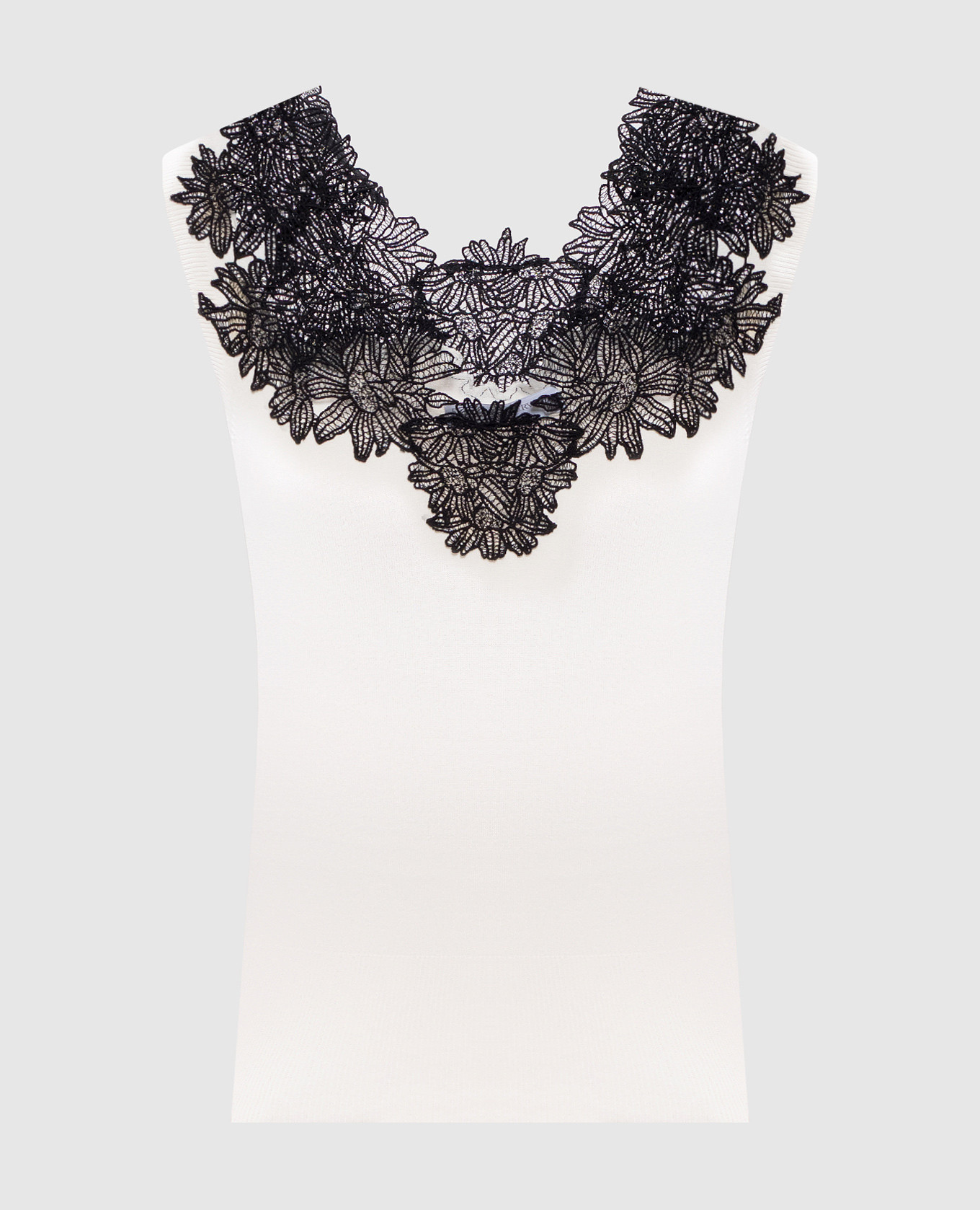 

White top with contrasting lace Ermanno Scervino