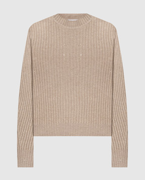 Brunello Cucinelli Beige cashmere and wool sweater MBM753500P
