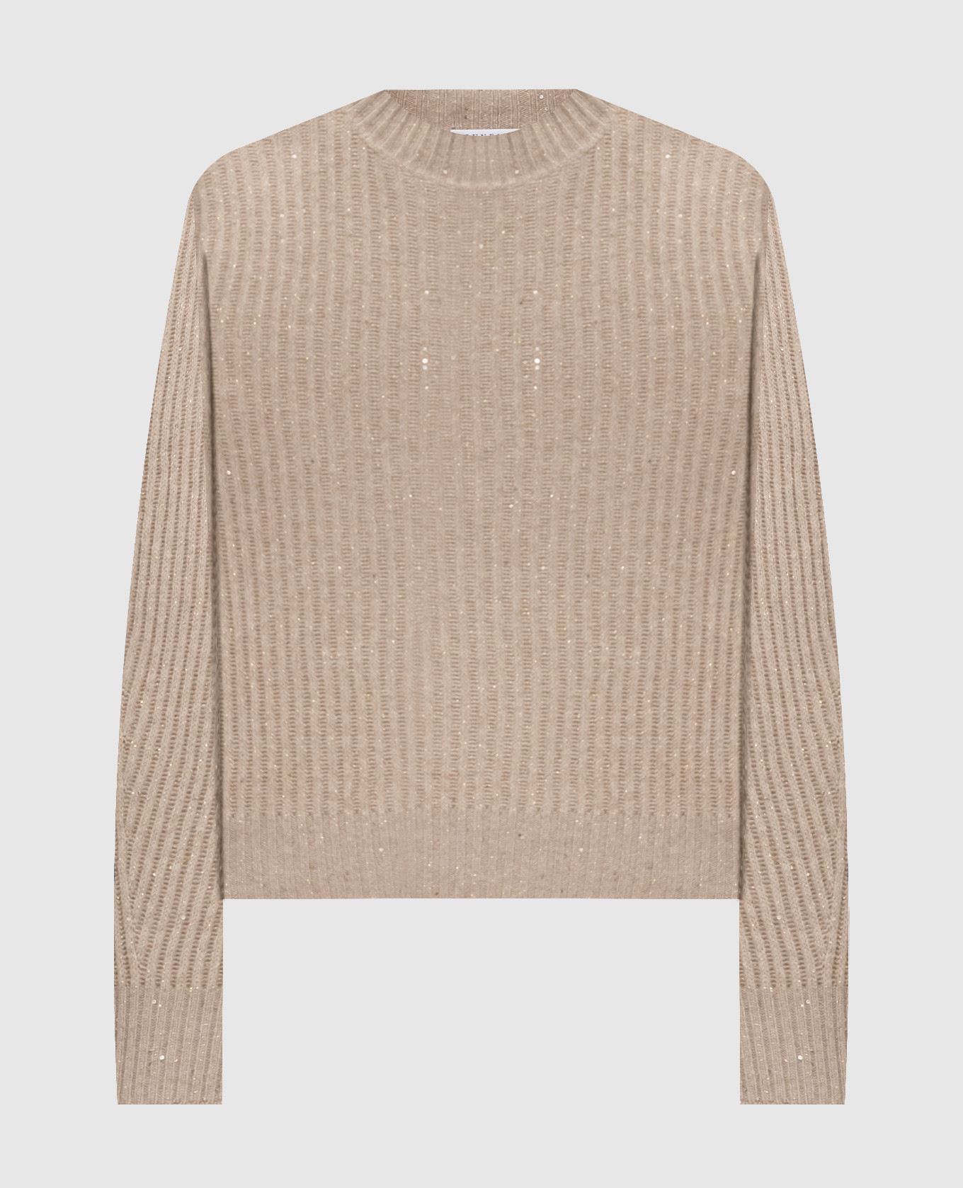 Beige cashmere and wool sweater