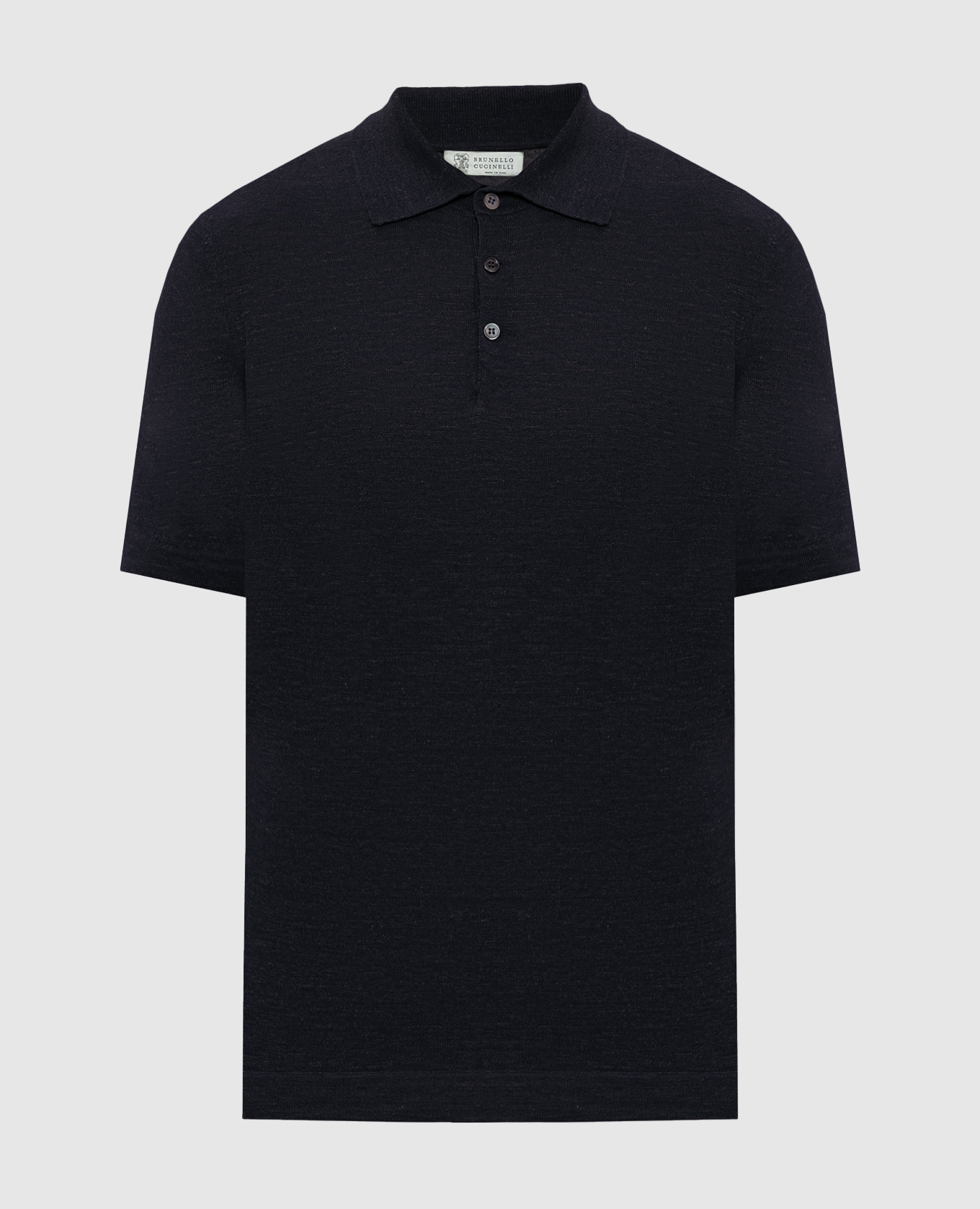 Gray polo with silk