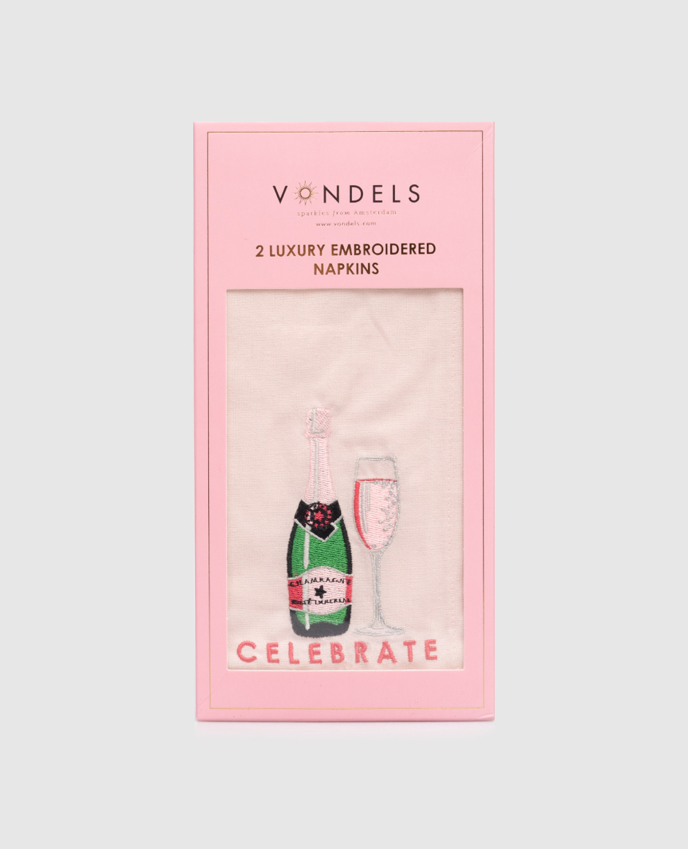 

CELEBRATE pink linen napkin set Vondels