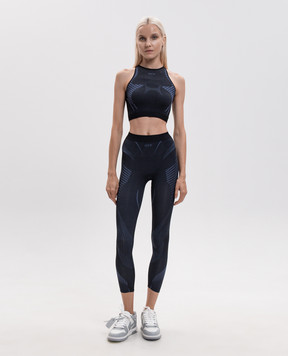 Off-White Blue top with logo pattern 2FA00401T
