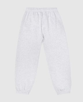 Sporty & Rich Vendome LA Kids' Gray Insulated Sweatpants with Logo Print PA03776269GY03
