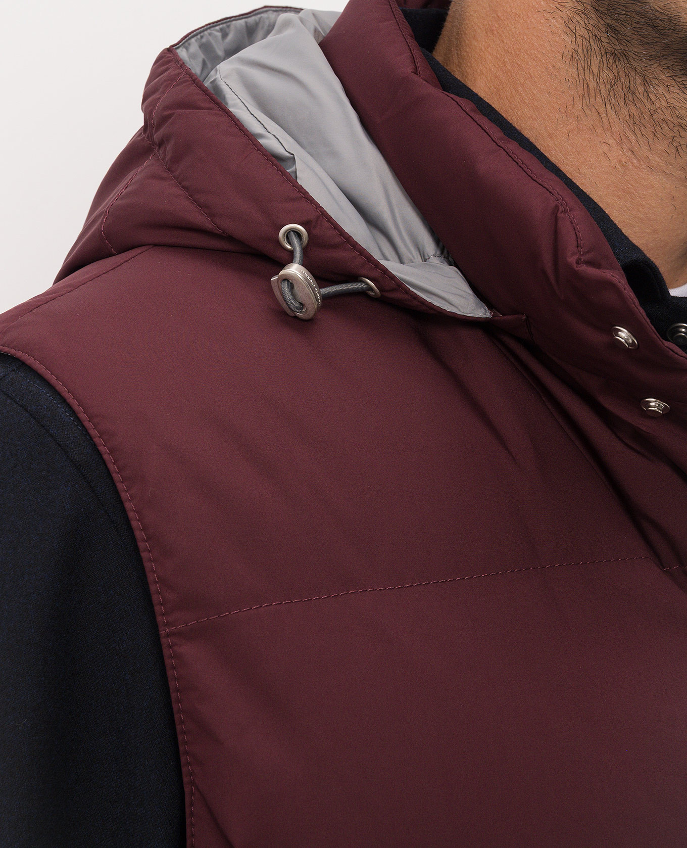 Burgundy down vest Brunello Cucinelli 5