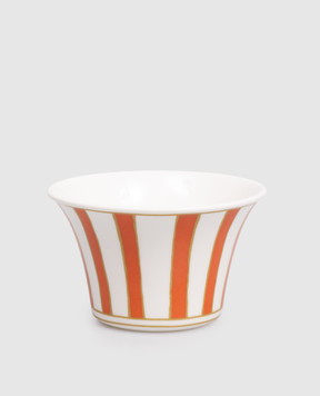 Geminiano Cozzi 1765 White porcelain sugar bowl Striche Arancio e Oro TTCMI319053