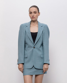 Maison Margiela MM6 Blue wool jacket S62BN0119M35884