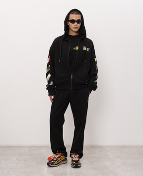Off-White Black T-shirt with Spices Arrow print 44MAA120F26J00D