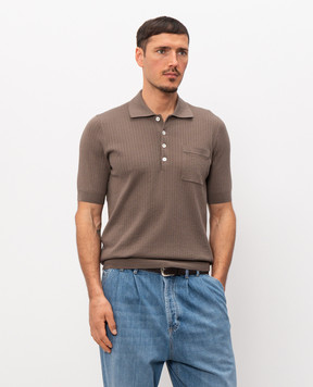 Brunello Cucinelli Brown polo M29806205