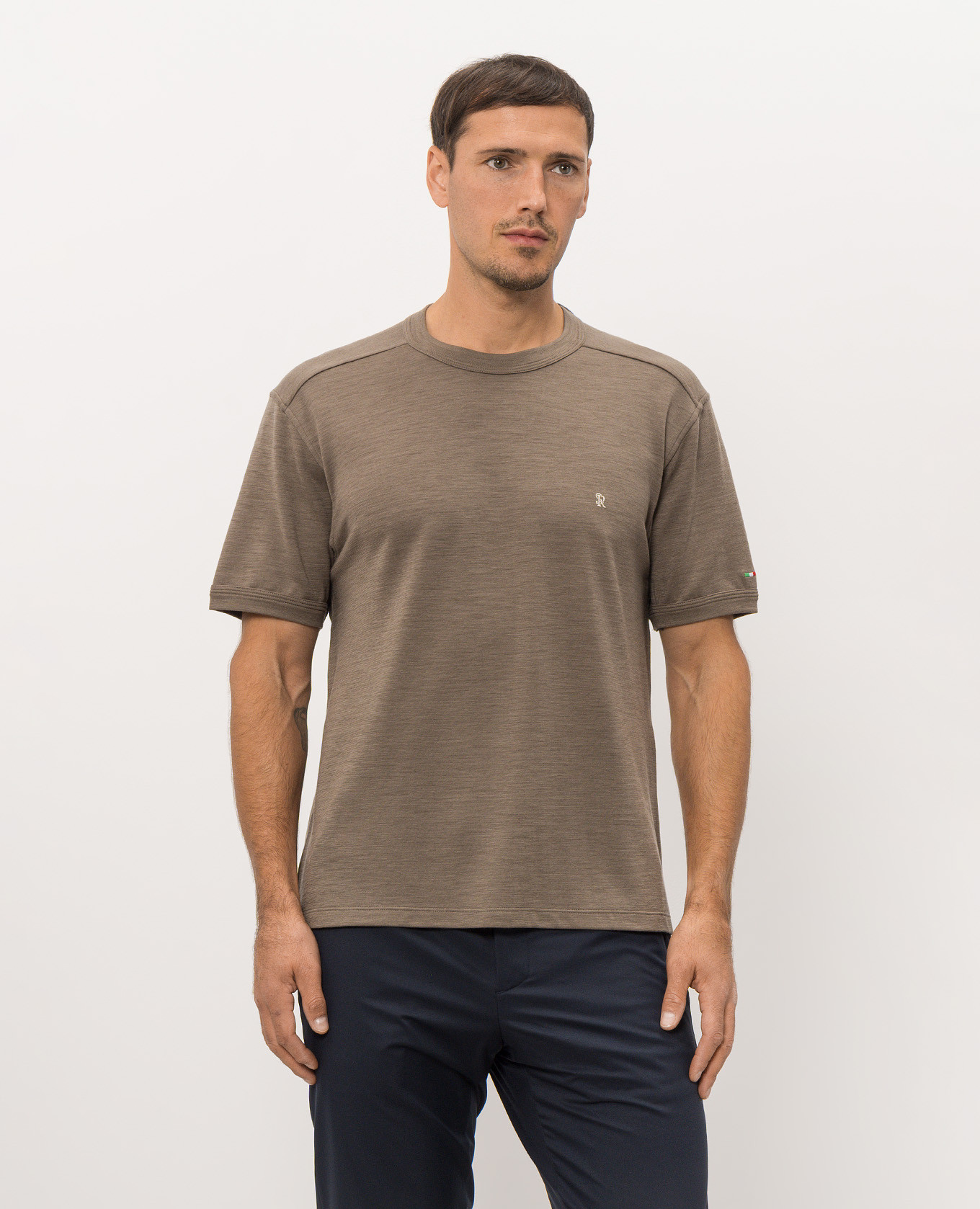 Brown wool t-shirt Stefano Ricci 3