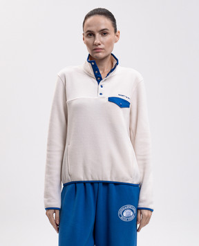 Sporty & Rich Ivory sweatshirt with logo embroidery JA04782315CR10