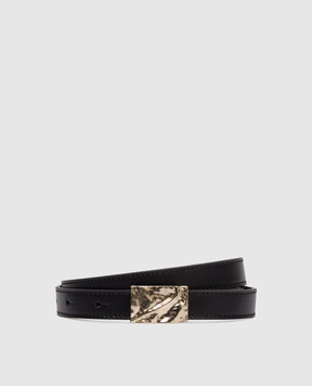 Loulou de Saison Black leather belt MINAR MINARLDS