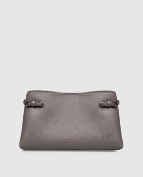Brunello Cucinelli Gray leather bag with logo MBDKB2820P