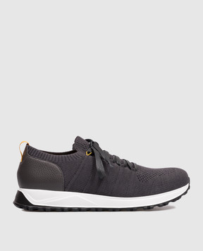 Doucal's Grey sneakers with logo DU3222SYDNPZ830