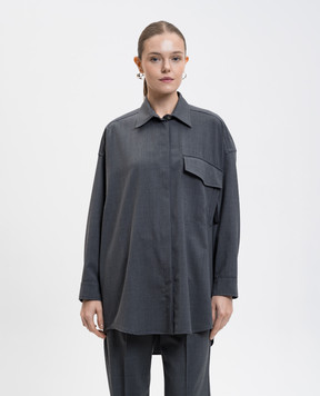 Max & Co CALENDE gray shirt with wool CALENDE