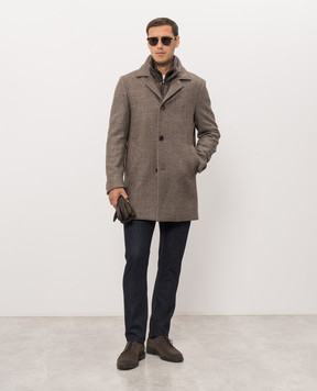 Peserico Brown cashmere jumper with zipper R59535F12E9010