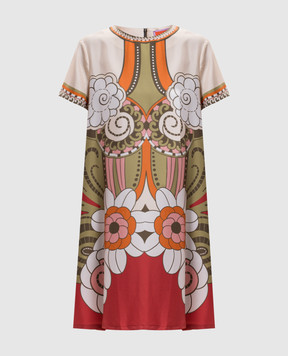 La DoubleJ Printed silk dress DRE0169SIL006AMB03