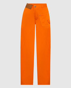 JW Anderson Orange jeans with logo patch DT0127PG1933