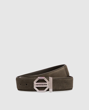 Stefano Ricci Khaki suede belt N381SDC554P