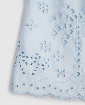 MC2 SAINT BARTH Sangallo Palms Kids Blue Shorts MEA00100482L