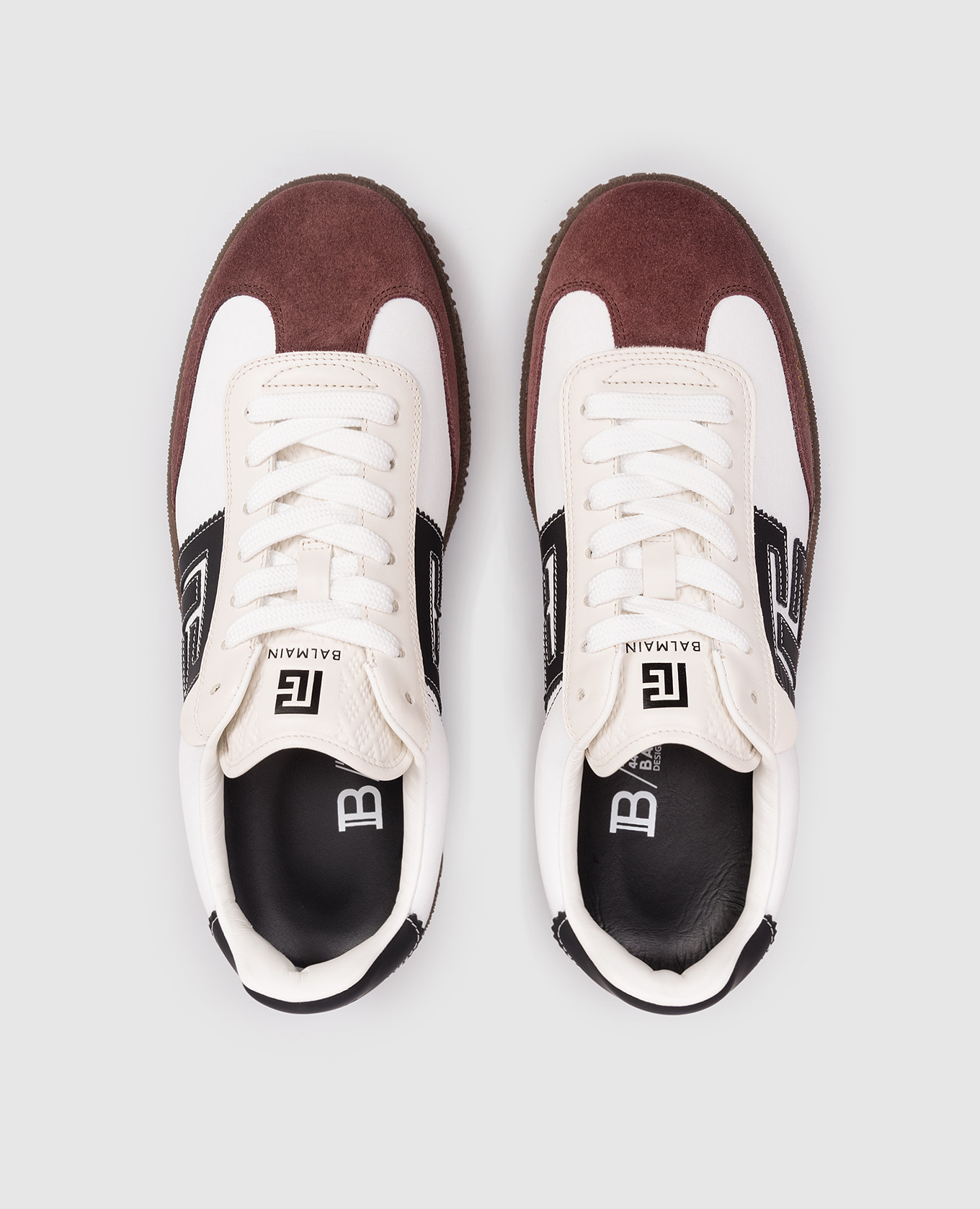 

Swan logo combination sneakers Balmain, White