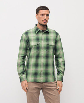 Tom Ford Green checkered shirt HDS001FMC305