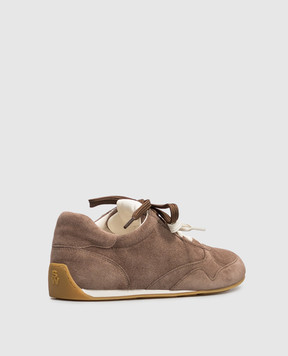 Stuart Weitzman Bond brown suede sneakers SO557
