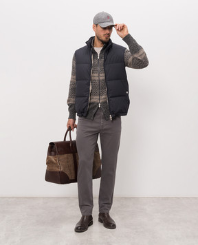 Brunello Cucinelli Grey jeans with logo patch M277PO2090