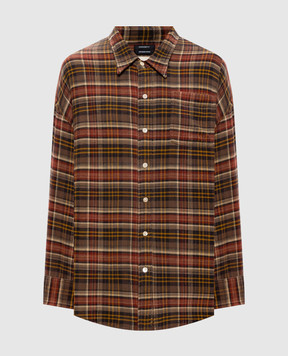 R13 Khaki checked shirt R13WR004R932B