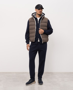 Brunello Cucinelli Brown down vest MM4911995