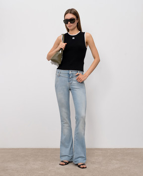 AMIRI Blue flared jeans with a frayed effect AWBMPA1039