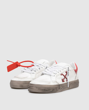 Off-White White leather Vulcanized sneakers with vintage effect OWIA288S26LEA002