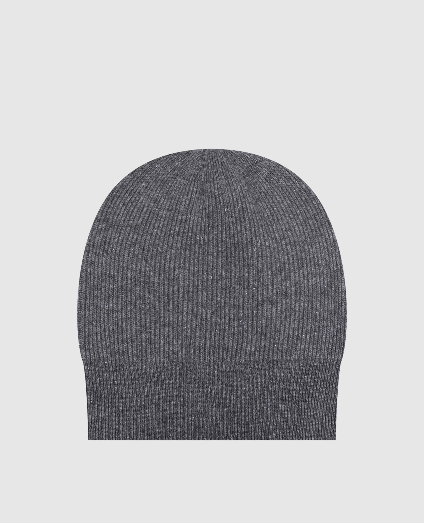 Gray hat with wool, silk and cashmere with lurex