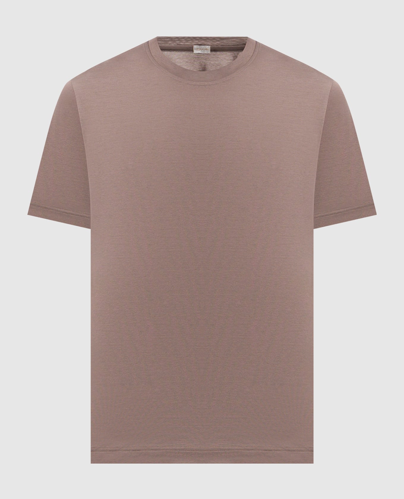 Brown T-shirt with logo patch