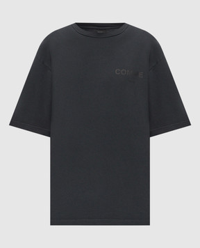 Comme des Fuckdown Black t-shirt with logo print FMS6CFABM01921