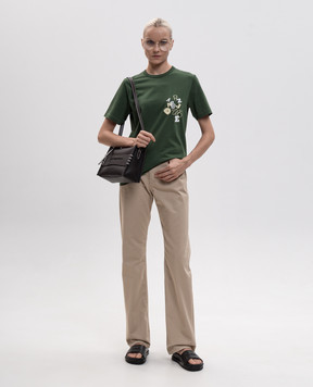 JW Anderson Green T-shirt with embroidered logo JT0376PG1937