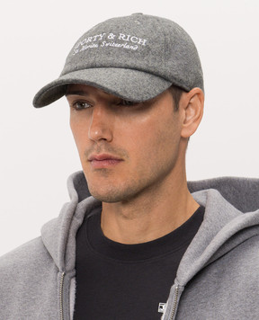Sporty & Rich Gray cap with wool AC08082326GY34