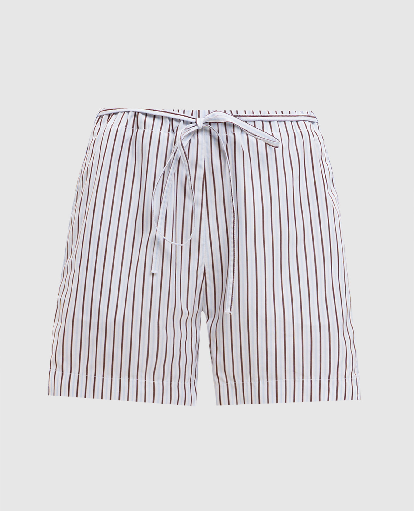 LORY white striped shorts