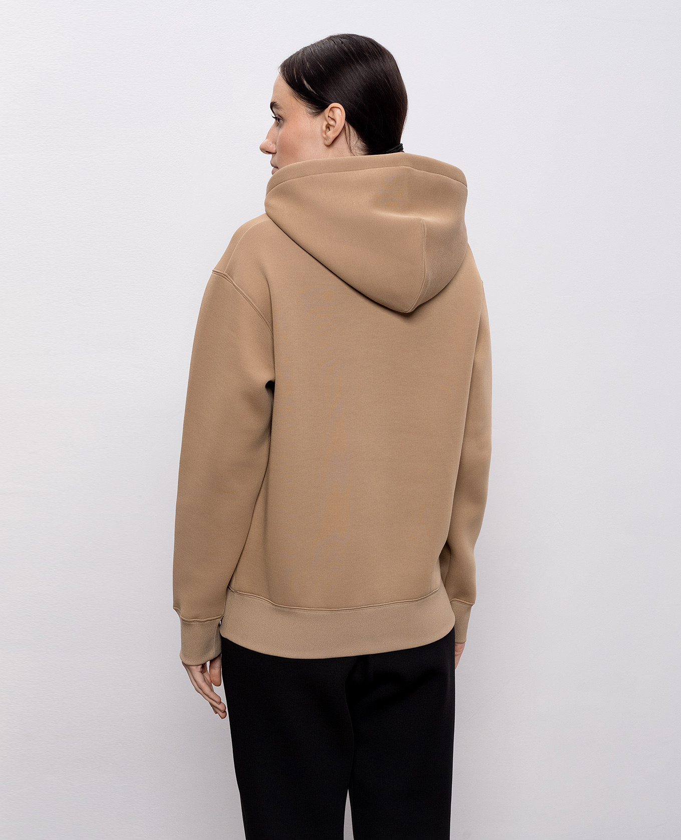 Krystiana beige hoodie with textured logo Mackage 4