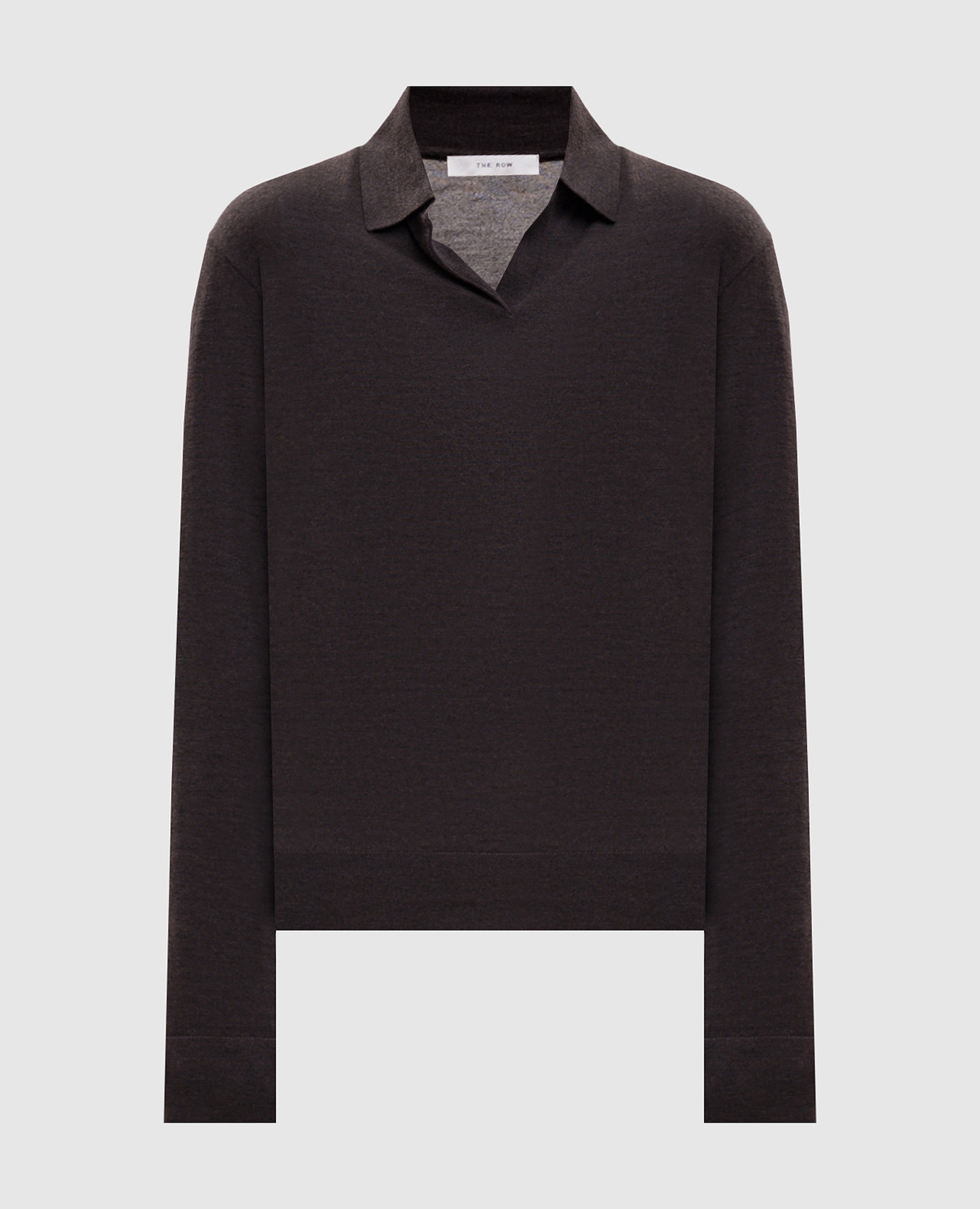 Pauli brown wool and silk polo shirt The Row