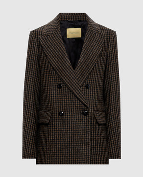 Momoni Brown double-breasted Odo wool jacket MOJA04531MO