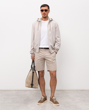 Stefano Ricci Beige linen and silk Windsor check jacket MZJ6100050DN29HA