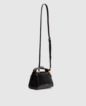 Dolce&Gabbana Vittoria black glossy leather mini bag with pendants BB7889A0070