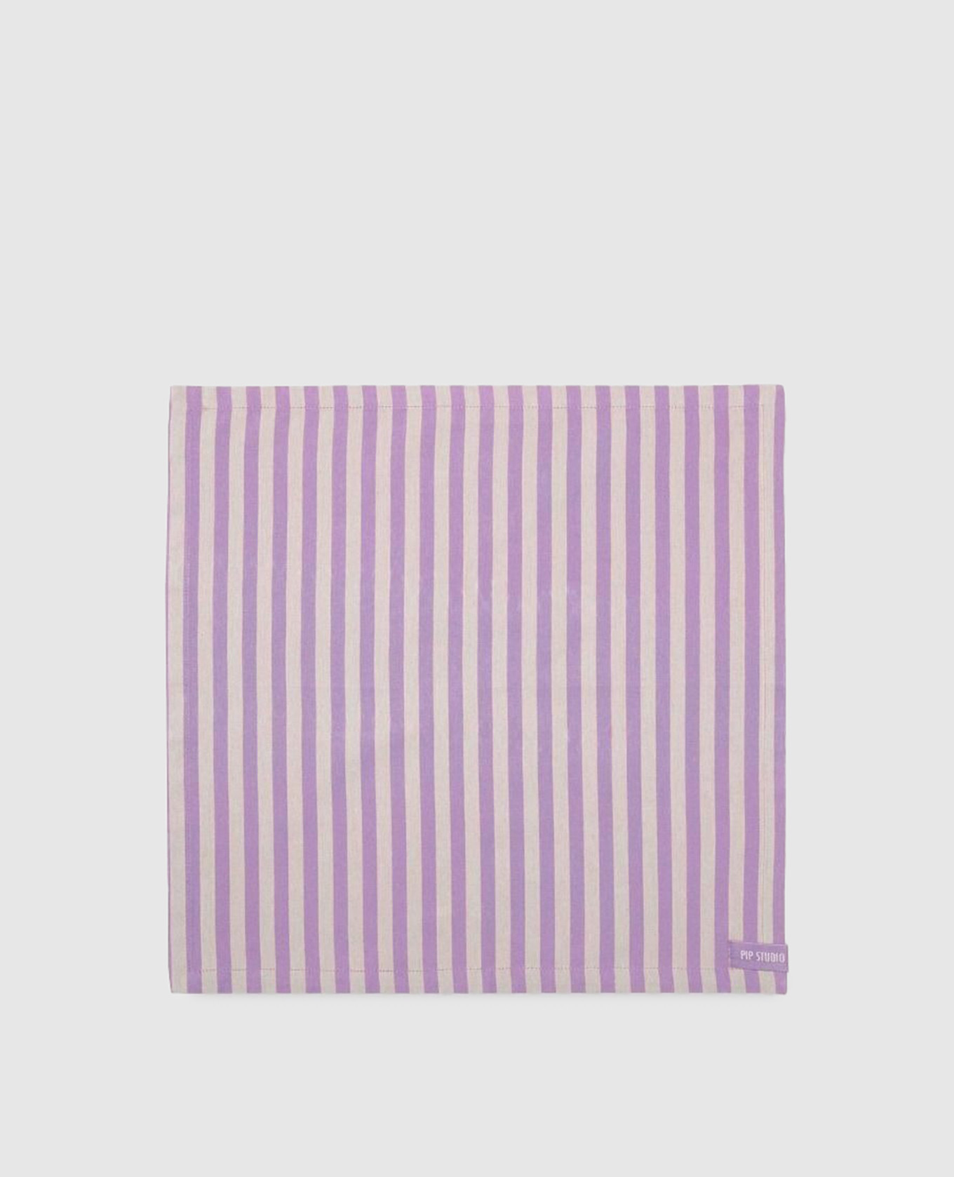 

Set of purple Stripes serving napkins with logo Pip Studio, Violet