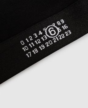 Maison Margiela MM6 Black top with emblem pattern MKRG80060