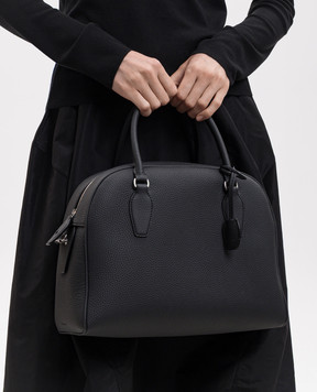 The Row Black leather bowler bag India 12.00 W1595L129