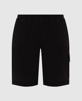 C.P. Company Metropolis Black shorts with patch LSB012A006452W