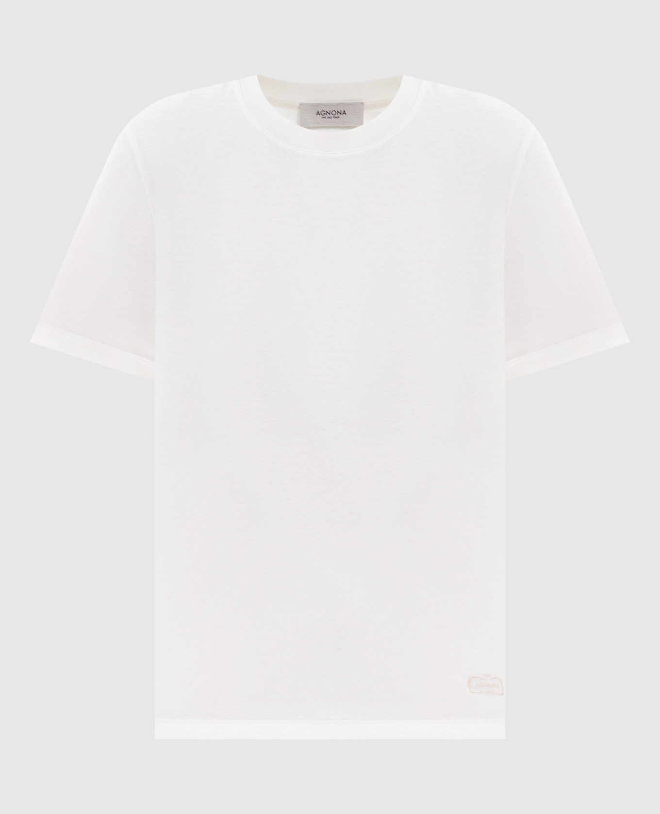 

White T-shirt with logo embroidery Agnona