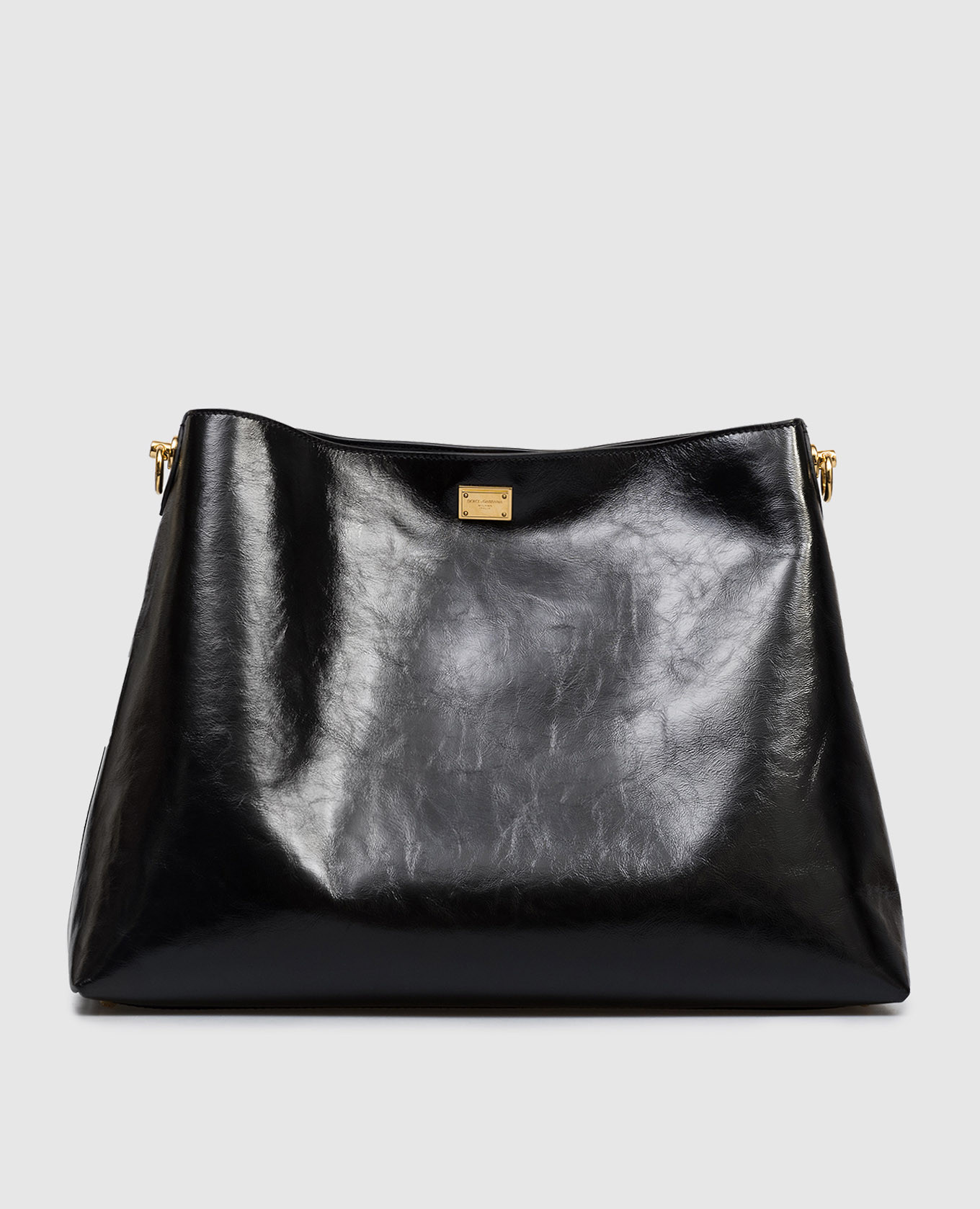 

Vittoria black glossy leather bag Dolce&Gabbana